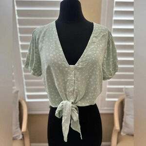 NWT | LA Hearts | PacSun Buttondown Cropped Top - Size M